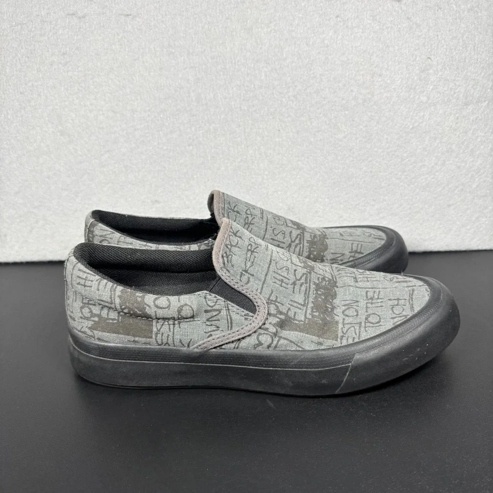 Uniqlo Jean-Michel Basquiat Graffiti Pattern Canvas Slip On Shoes Size 6 Sneaker